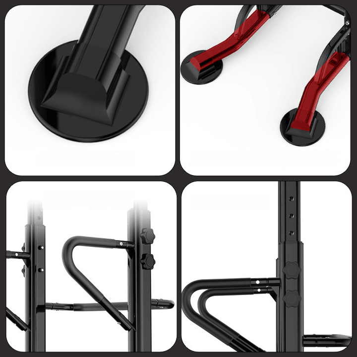 MIKING 4001D Multifunction Power Tower Adjustable Pull up Dip Station Horizontal Bar Strength Training Fitness Exercise Home Gym - MRSLM