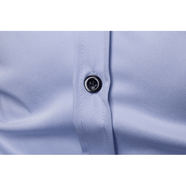 Men Solid Color Turn-Down Collar Shirts - MRSLM