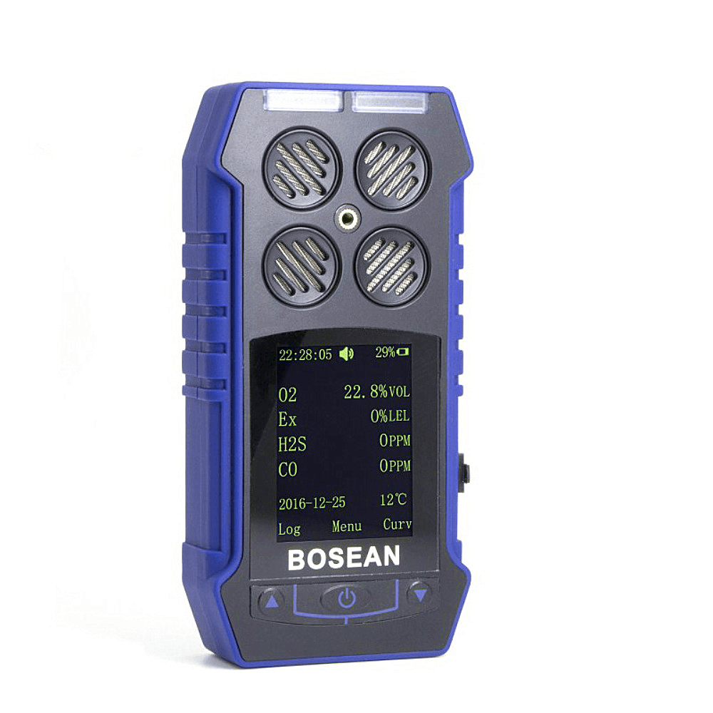 BH-4S 4 in 1 Combustible Gas Detector Oxygen O2 Carbon Monoxide Hydrogen Sulfide Toxic and Harmful Gas Concentration Detector Leak Detector - MRSLM