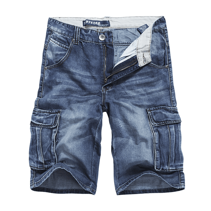 Summer Mens Big Pockets Jeans Loose Street Skateboard Denims Shorts - MRSLM