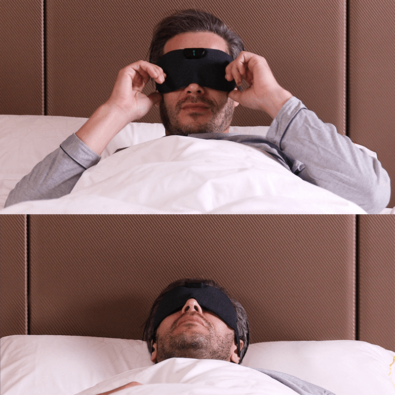 Intelligent USB Rechargeable Anti-Snoring Eye Mask Outdoor Portable Traveling Snore-Ceasing Equipment Sleeping Eyeshade - MRSLM