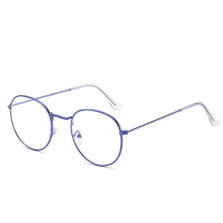 Metal Frame Glasses for Women Vintage anti Blue Blocking Optical Eyeglasses Metal Plain Spectacle Oculos Luxury Gafas Lunette - MRSLM