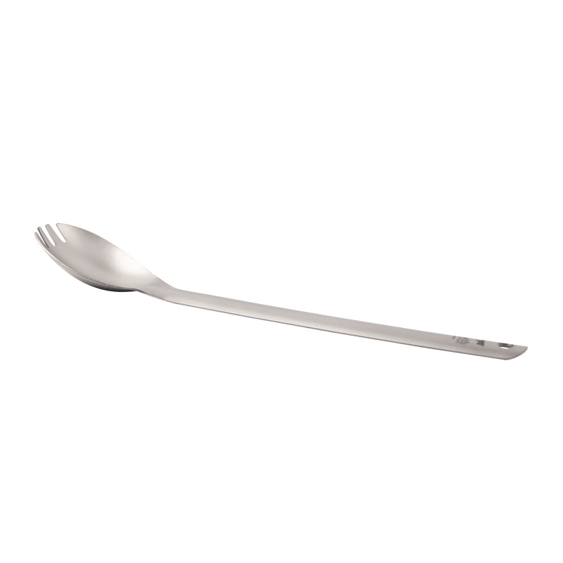 Keith Ti5319 Titanium Long Handle Ultralight Spork Spoon Outdoor Camping Picnic Travelling Tableware - MRSLM