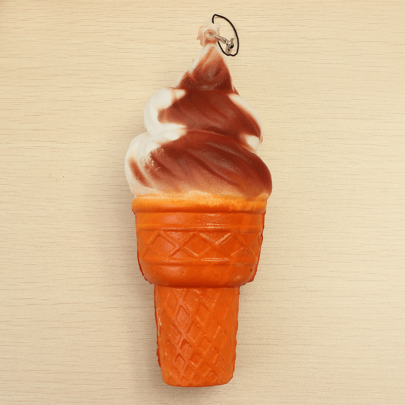 Squishy Jumbo Ice Cream Cone 17Cm Slow Rising Soft Collection Decor Gift Phone Bag Strap - MRSLM