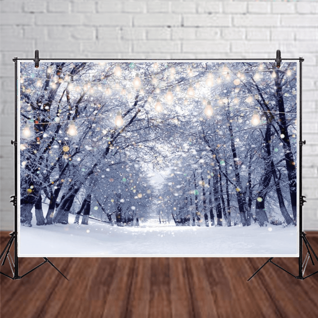 Christmas Snowflake Fantasy Forest Decor Photography Background Cloth Prop - MRSLM