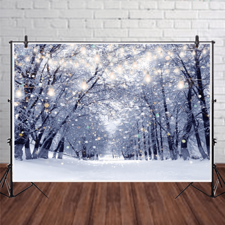 Christmas Snowflake Fantasy Forest Decor Photography Background Cloth Prop - MRSLM