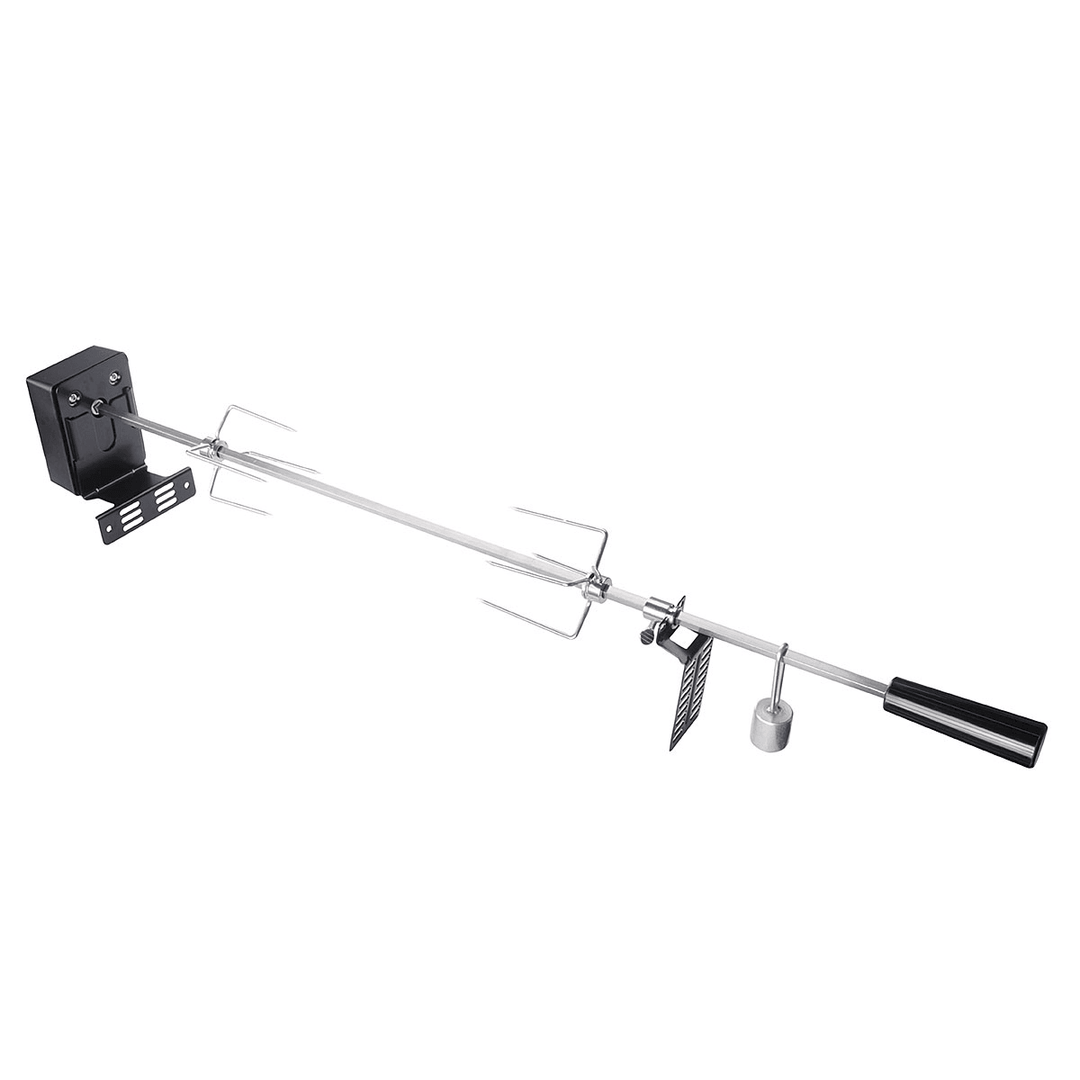 Outdoor BBQ Rotisserie Spit Grill Roaster Rod Chicken Motor Stainless Steel Kit - MRSLM