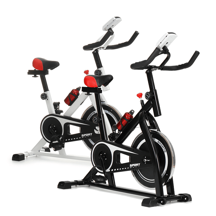 Exercise Bike Cardio Workout LCD Display Ultra-Quiet Slimming Flywheel Dynamic Bicycle Gym Home Sport Equipment Max Load 120Kg - MRSLM