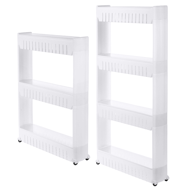 3/4 Layers Multi-Function Rack Shelf Portable Cart Storage for Kitchen Bathroom Arrangement - MRSLM