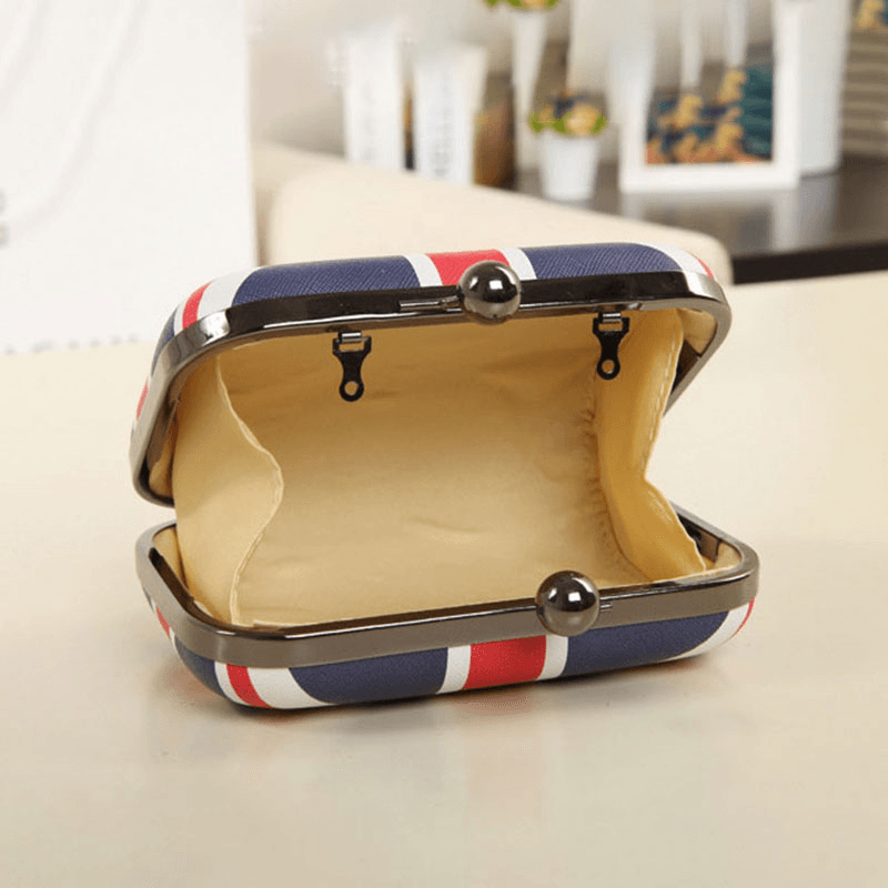 Women PU Leather Flag Pattern Printed Fashion Crossbody Bag Clutch Bag - MRSLM