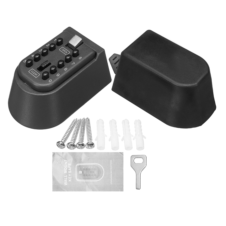 Outdoor Wall Mount Key Safe Combination Lock Storage Box 10-Digital Password - MRSLM