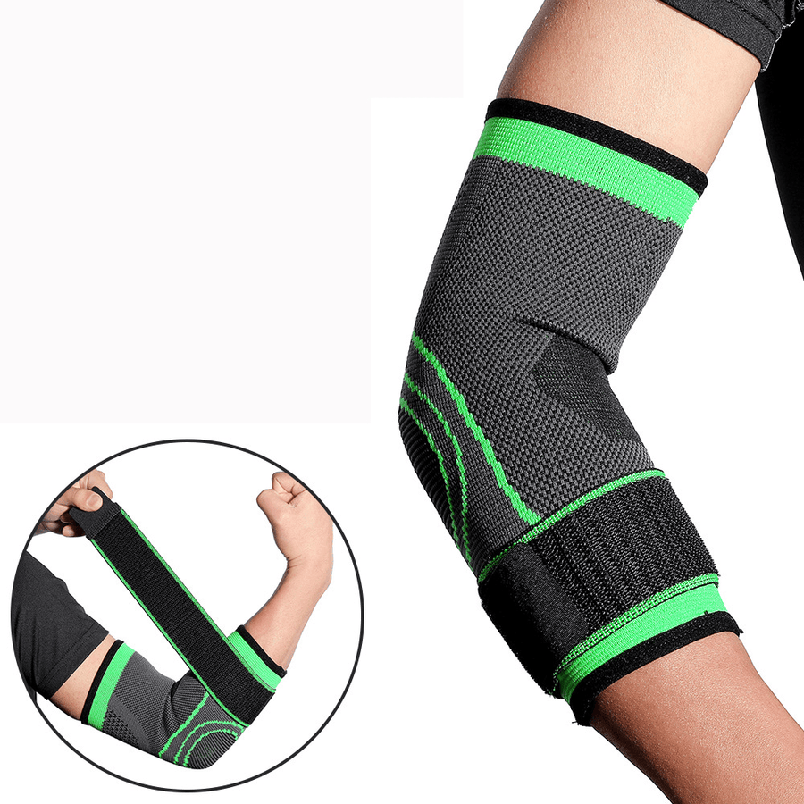 1PC Kyncilor Elasticity Breathable Elbow Support Sports Fitness Weight Lifting Basketball Elbow Brace Protective Gear - MRSLM