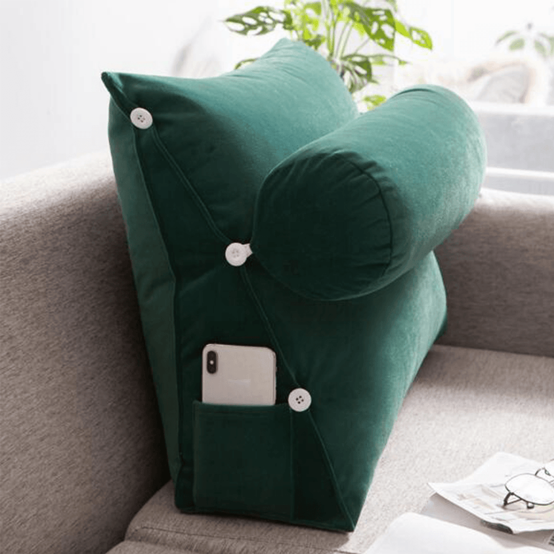Lumbar Pillow Big Backrest Reading Rest Pillow Lumbar Support Chair Cushion for Sofa Bed Lumbar Pillow - MRSLM