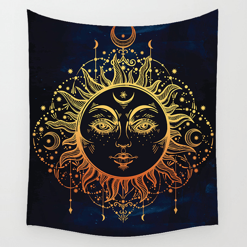 Vintage Bohemian Tarot Sun Pattern Tapestry Living Room Bedroom Wall Hanging Tapestry Art Decorations - MRSLM