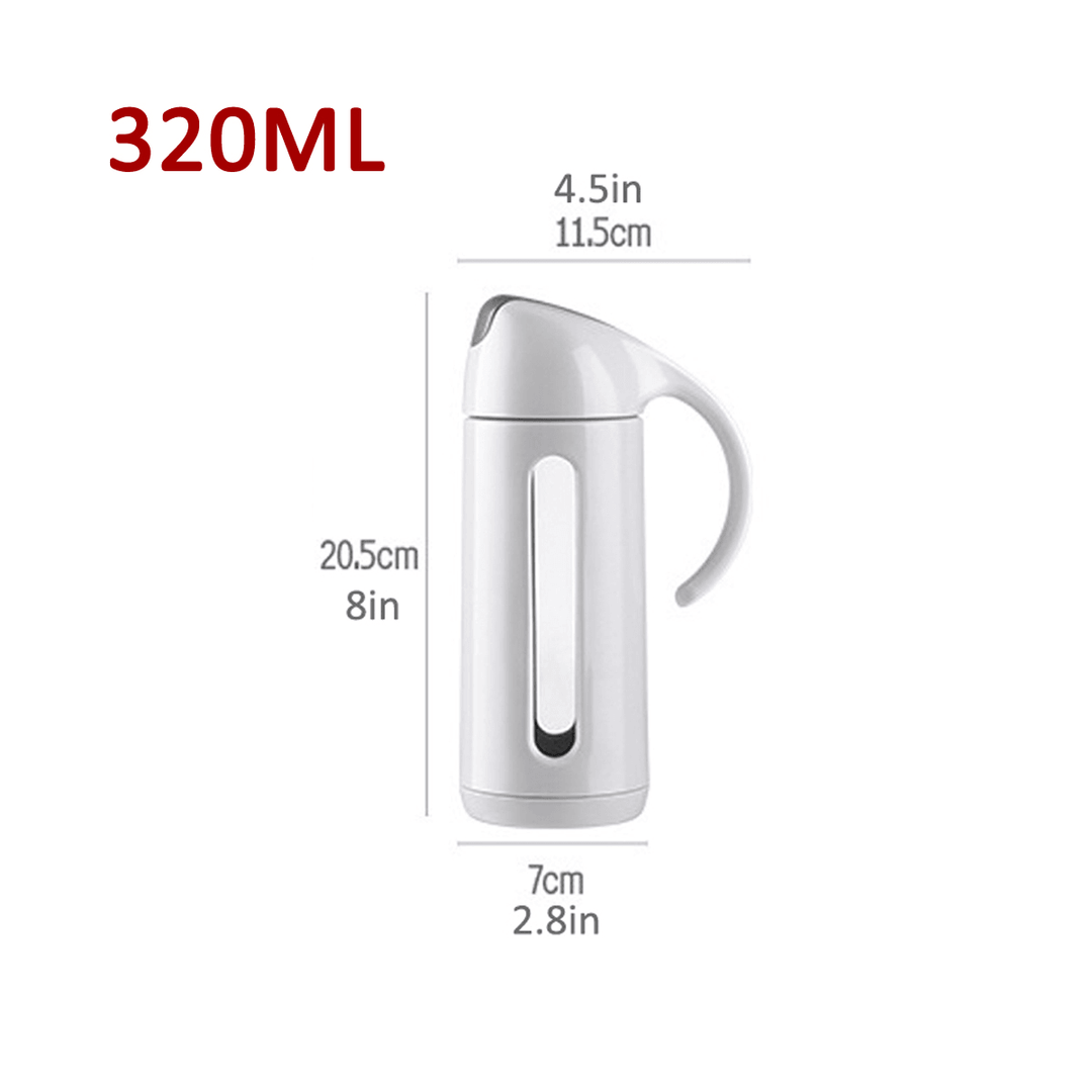 Leak-Proof Glass Oil Container Stainless Steel Sauce Vinegar Condiment Bottle Dispenser for Kitchen Olive Oil Bottle - MRSLM