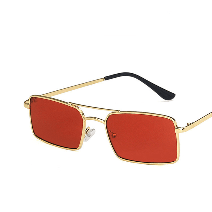 Double Beam Square Metal Sunglasses - MRSLM