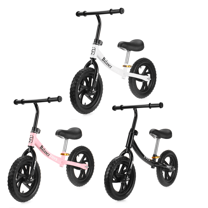 12 Inch Kids Bike No Pedal Toddler Balance Bike Children Scooter Bicycle for 2/3/4/5 Year Old Beginner Rider Training - MRSLM