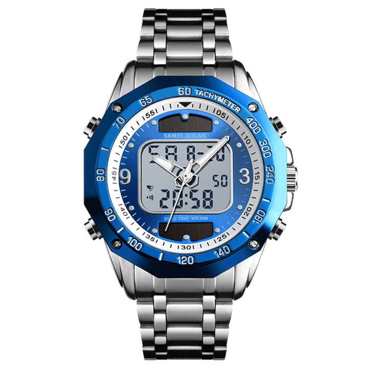 SKMEI 1493 Fashion Men Digital Quartz Watch 3ATM Waterproof Luminous Display Dual Display Watch - MRSLM