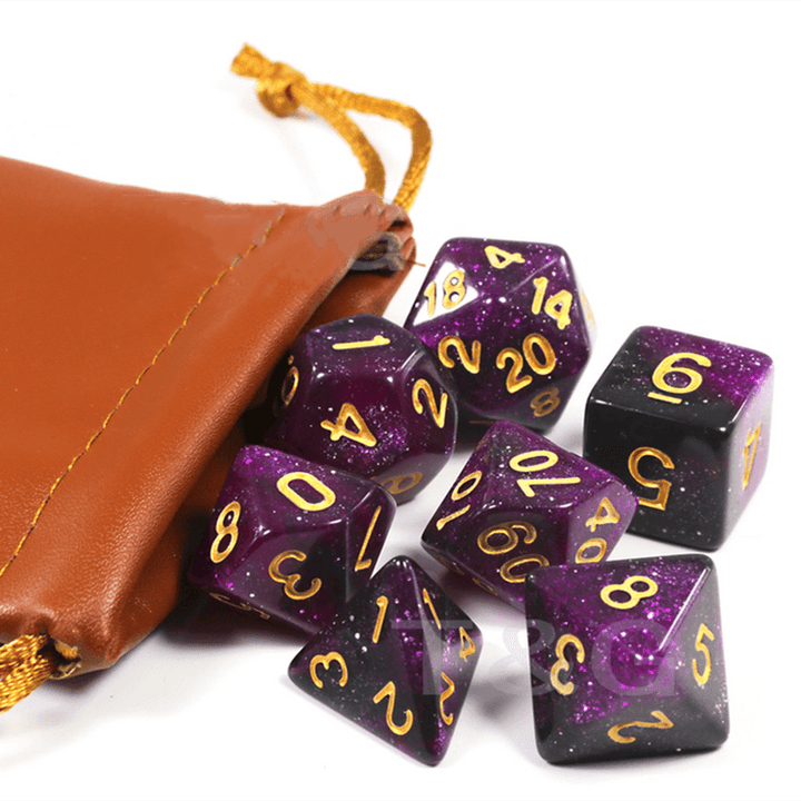 7PCS T&G Creative Universe Galaxy Polyhedral Dices Set for DND Game Desktop Games - MRSLM