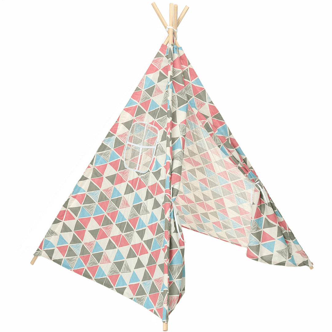 1.8M Kid Teepee Tent Folding Portable Childrens Playing House Game Tent Girls Boys Gift - MRSLM