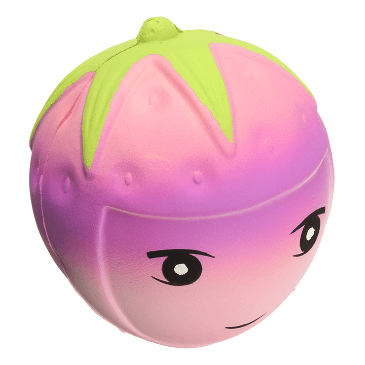 Squishy Strawberry Face 9Cm Soft Slow Rising with Packaging Collection Gift Decor Toy - MRSLM