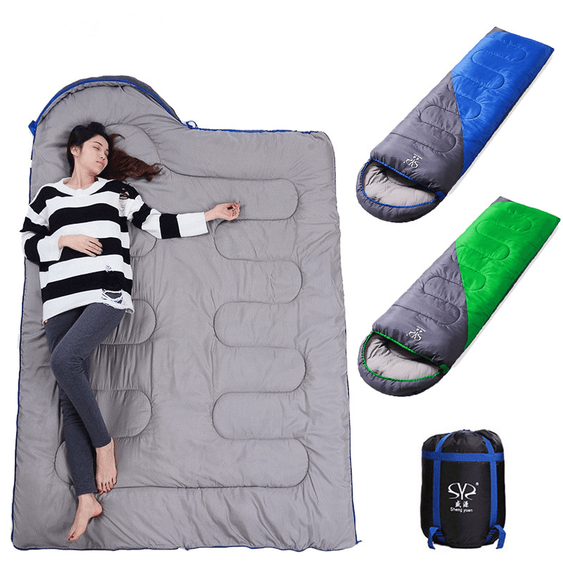 Envelope Waterproof Sleeping Bag Outdoor Camping Traveling Sleeping Bag Winter Cotton Warm Adult Sleeping Bag - MRSLM