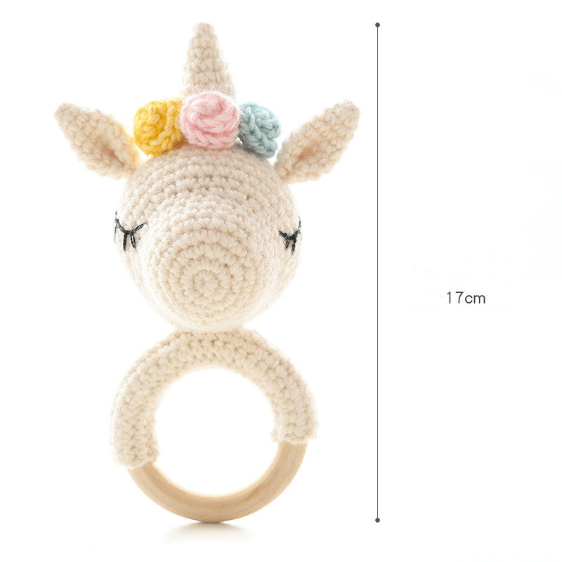 Wool Hand-Knitted Baby Rattle Crochet Diy Material Package - MRSLM