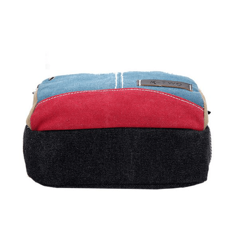 Women Canvas Crossbody Bags Contrast Color Casual Small Shoulder Bags Messenger Bags - MRSLM