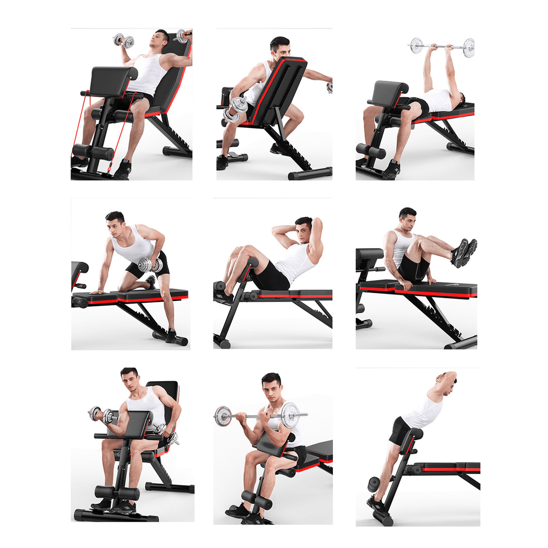 Multifunctional Sit up Bench Adjustable Exercise Dumbbell Stool Fitness Workout Training Equipment - MRSLM