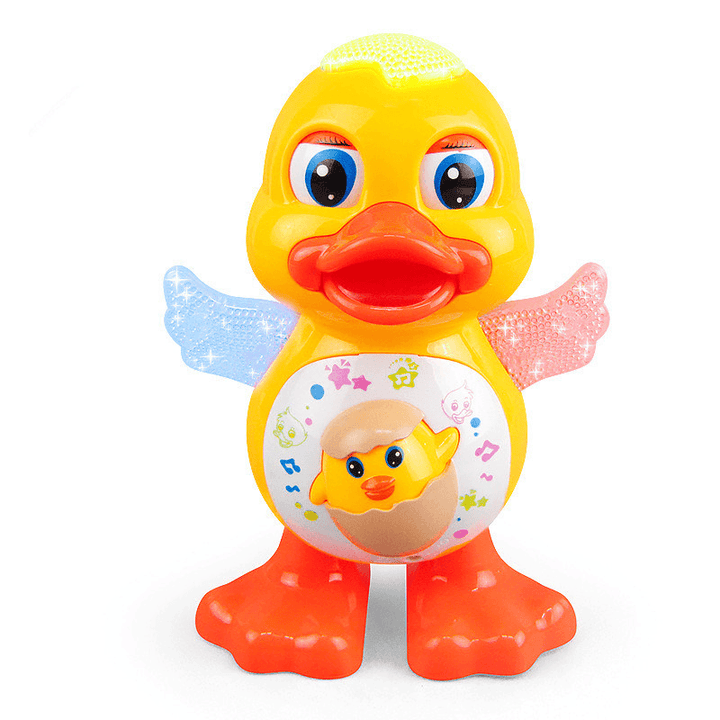 Cute Dancing Duck Educational Toy Musical Lighting Doll Interactive Kids Gift - MRSLM