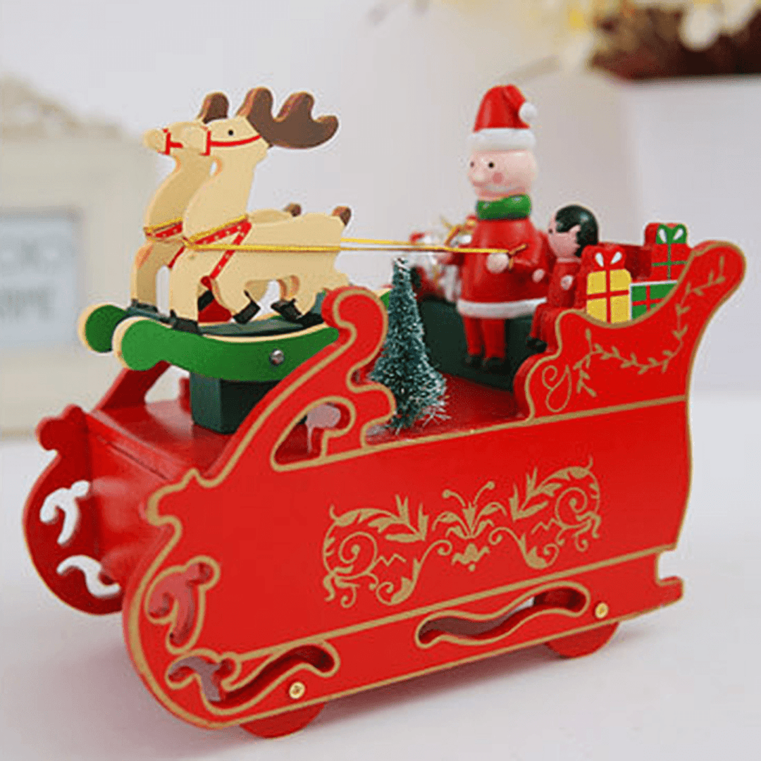 Christmas Music Box Birthday Gift Music Toy Reindeer Train Design - MRSLM