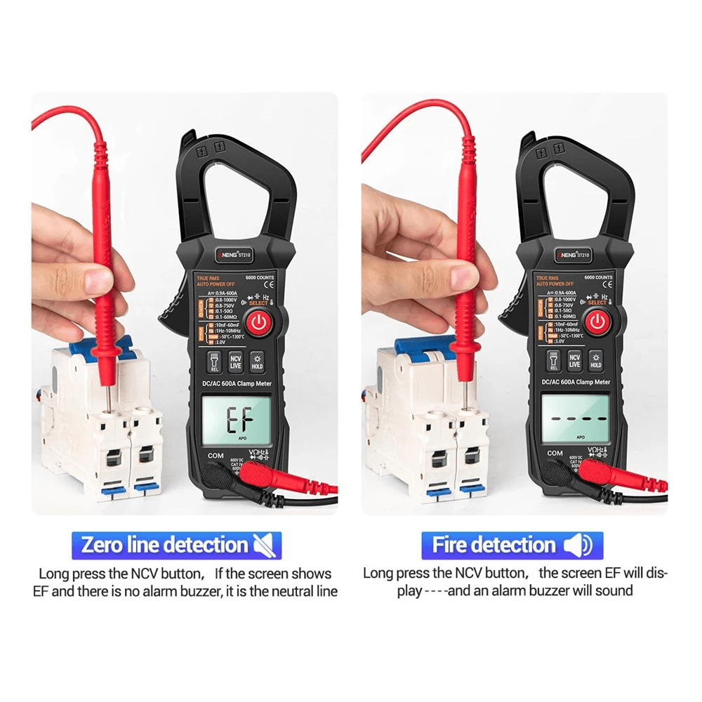 ANENG ST210 Professional AC/DC 600A Current Tester Digital Multimeter Clamp Meter 6000 Counts True RMS Ampere Meter for Eletric - MRSLM