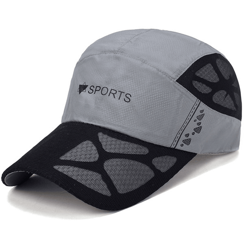 Men Quick Dry Hat Breathable Baseball Cap Sport Peaked Caps - MRSLM