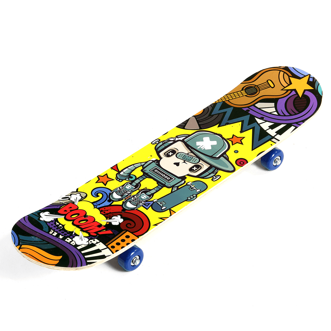 Children'S Skateboard Four-Wheel Maple Double Warp Suit for Beginner Teenagers - MRSLM