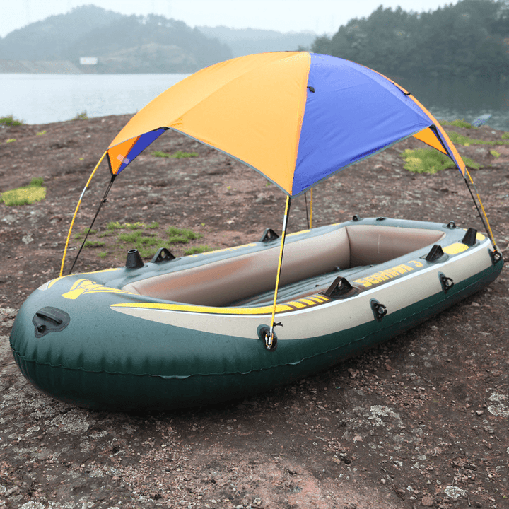 2/3/4 Person Inflatable Boat Dinghy Awning Fishing Shade Cover Sun Canopy Folding Sunshade Tent Rain Shelter Boat Accessories - MRSLM