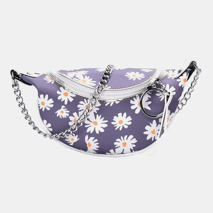 Women PU Summer Small Daisies Chest Bag - MRSLM