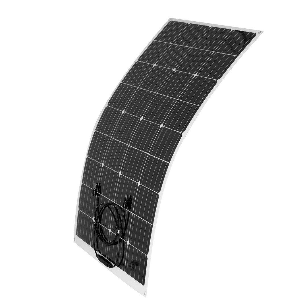 130W 18V Flexible Monocrystalline Solar Panel Mono Panel Waterproof Connector Camping 1129*670*2.5Mm - MRSLM