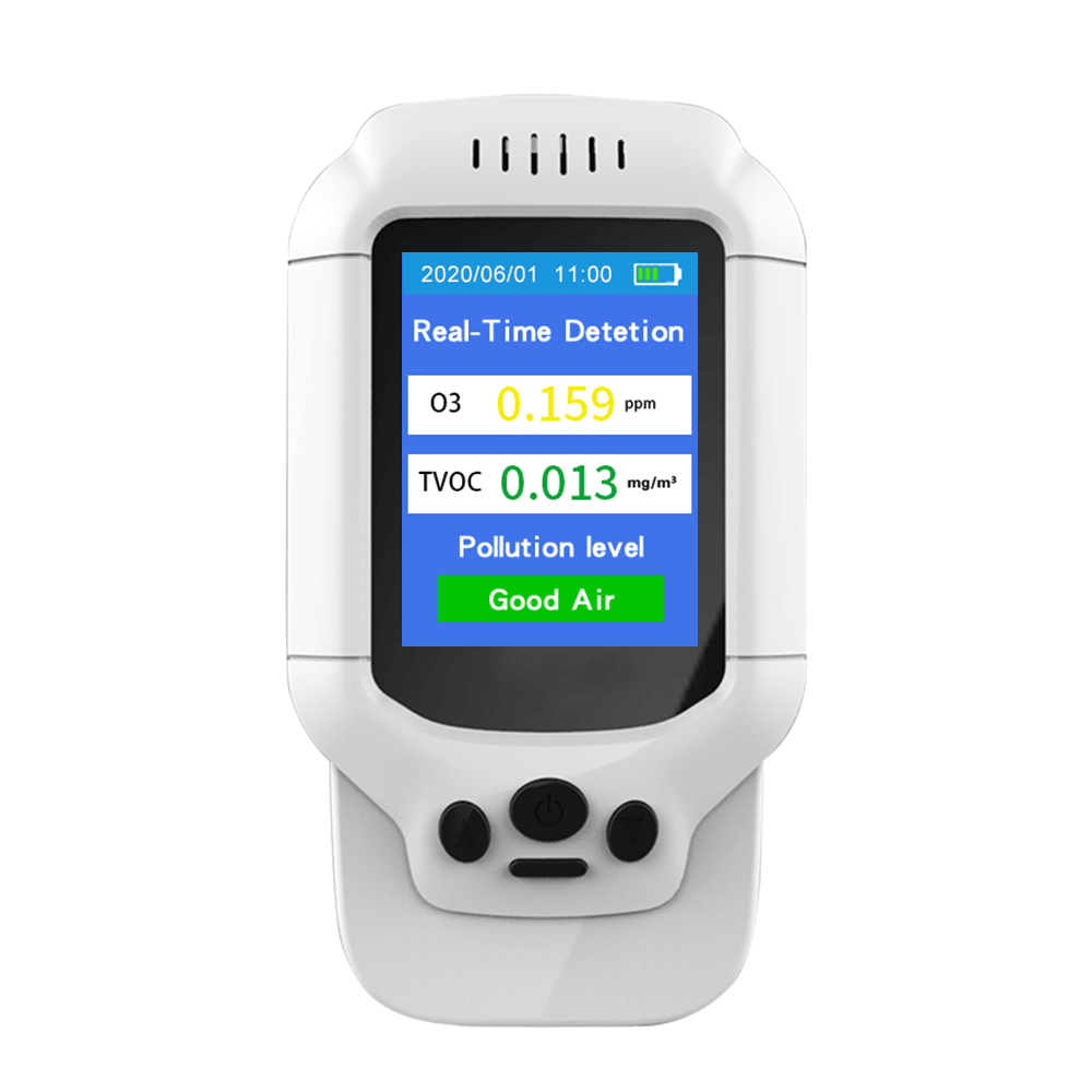 PM2.5 O3 Ozone Detector TVOC Air Quality Tester USB Instrument 2.8 LCD Screen Carbon Dioxide Formaldehyde Dust Haze Meter - MRSLM