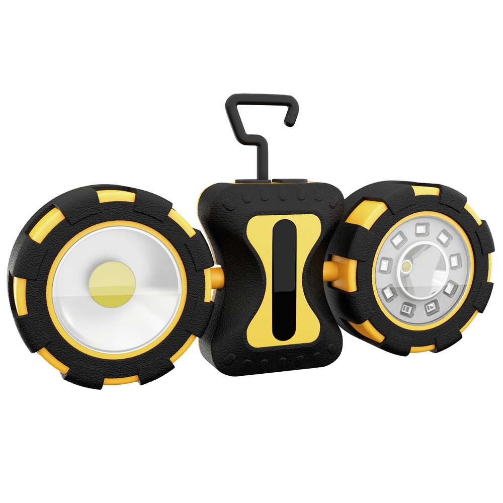 Ipree® SL11 500 Lumens 10W COB LED Camping Light Double Head Magnetic Hook up 4 Modes Emergency Flashlight Searchlight - MRSLM