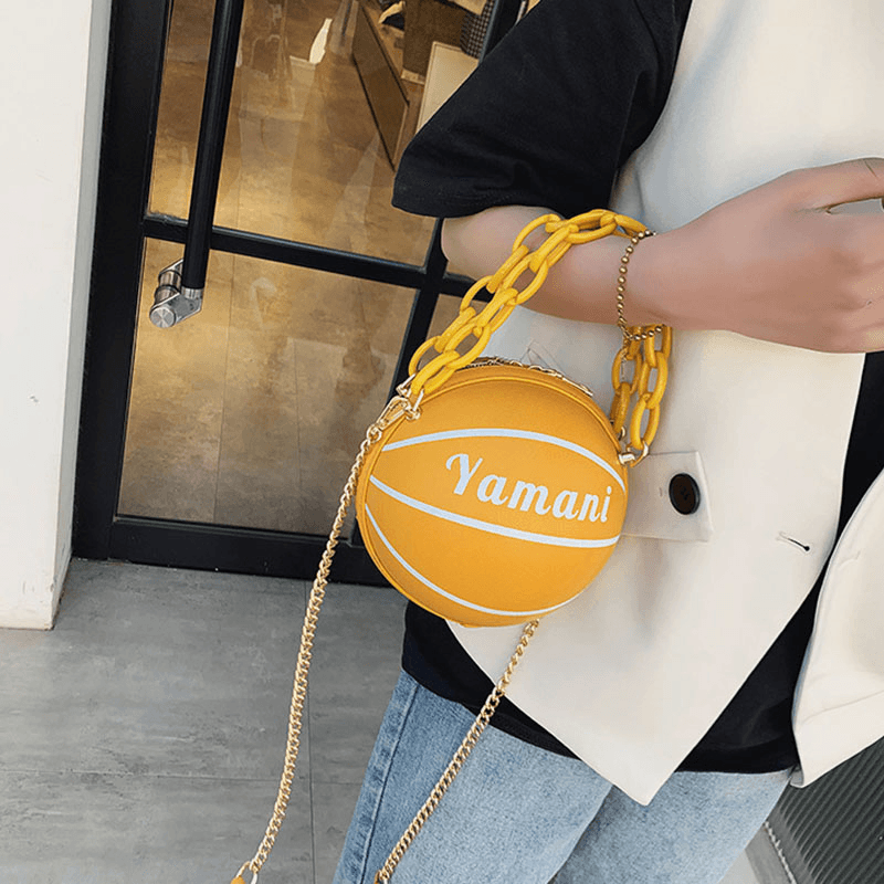 Women Basketball Football Chains Handbag Crossbody Bag Shoulder Bag - MRSLM