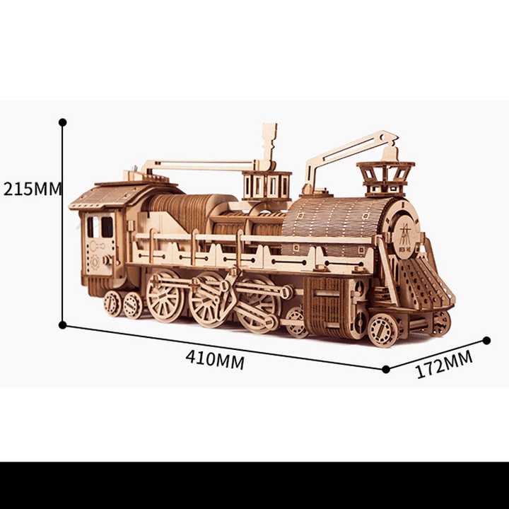 Three-Dimensional Puzzle Wooden Steam Train Model - MRSLM