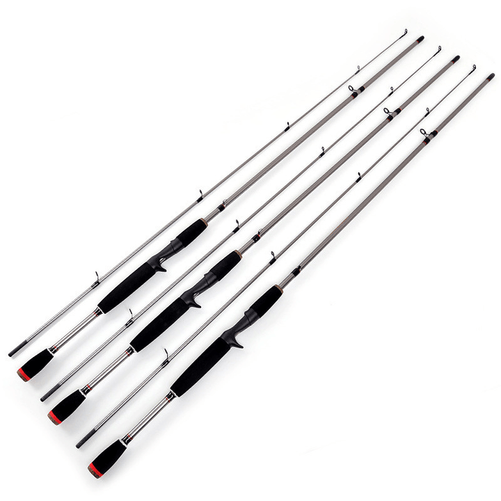 ZANLURE 1.8M 2.1M 2 Segments Fishing Rod Glass Steel Spinning Casting Fishing Pole - MRSLM