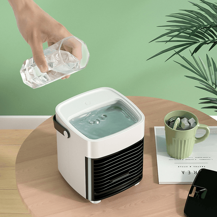 Ultra-Quiet Portable USB Air Conditioning Fan Bedroom Living Room Office Travel Water Cooling Three Wind Power - MRSLM