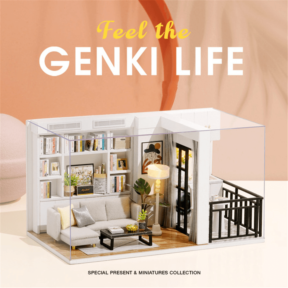 Cuteroom DIY Doll House Life Style QT-005-B Mini Collection Model Hand-Assembled Model Toys with Dust Cover - MRSLM