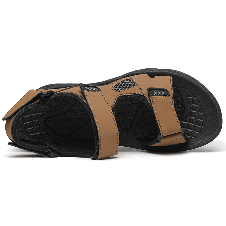 Men Microfiber Breathable Non Slip Opened Outdoor Casual Beach Sandals - MRSLM