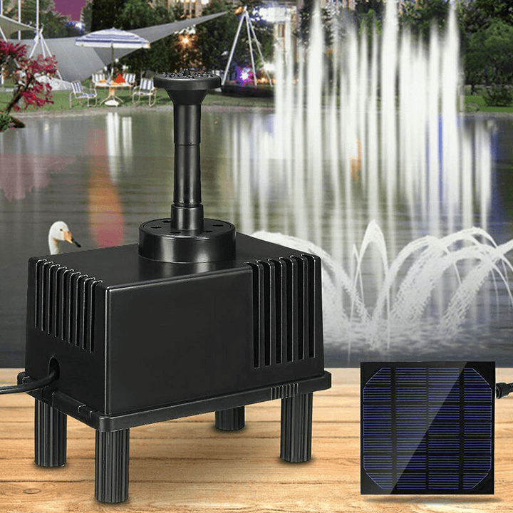 7V/1.5W Solar Panel Powered Water Pond Pump 6V/1.1W Home Garden Submersible Floating Fountains Pump - MRSLM