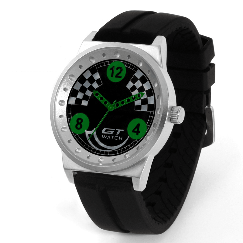 GT 001 Men Sport Fashion Silica Gel Strap Racing Car Style Quartz Wrist Watch - MRSLM