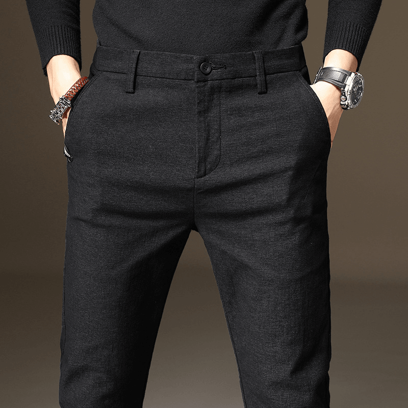 Young Men'S Slim Fit Elastic Pencil Pants - MRSLM