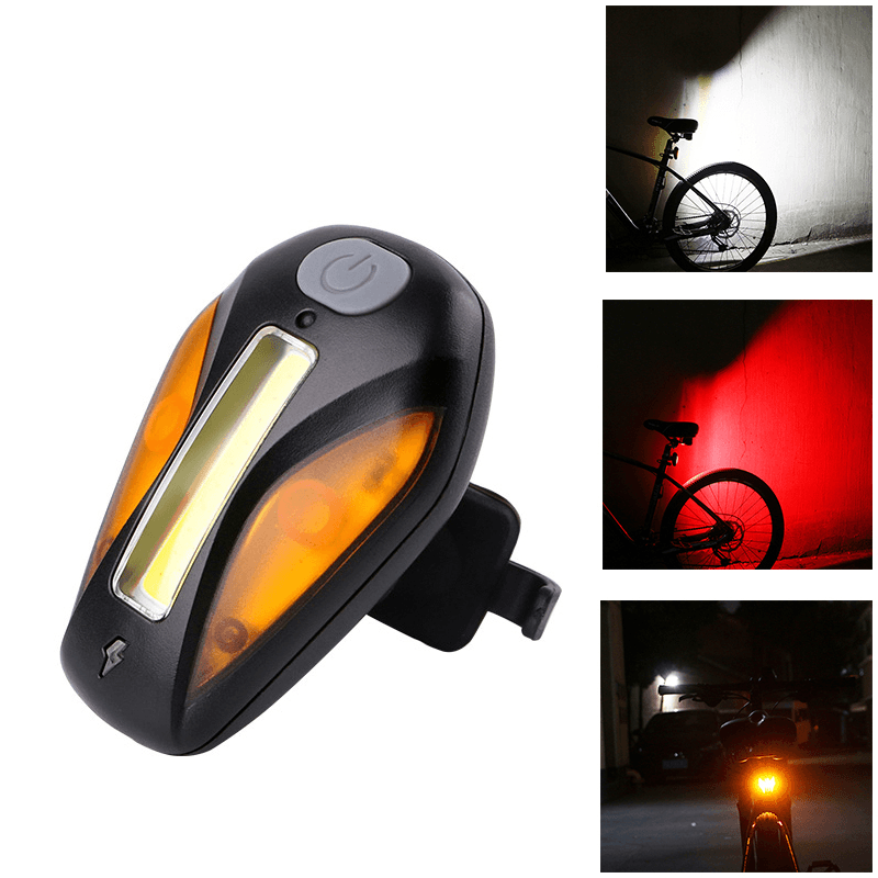 WHEEL up Bicycle Taillight USB Charge 3 Light Color 5 Flash Mode Bike Taillight Outdoor Sports Hiking Riding Cycling Safety Light - MRSLM