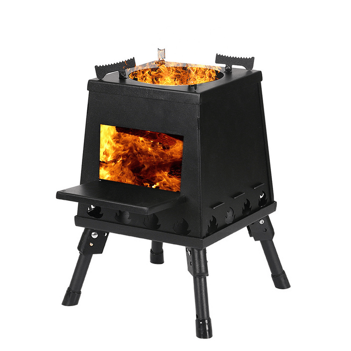 Ipree® Folding Wood Stove 5KJ Power Burning Stove BBQ Grill Detachable Barbecue Stove Camping Picnic - MRSLM